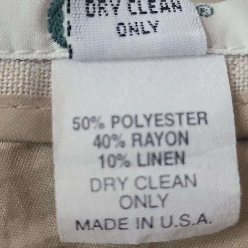VTG Orvis Pleated Women's Beige Linen Blend Lined Maxi Skirt Size 10 Made in USA - Picture 11 of 11